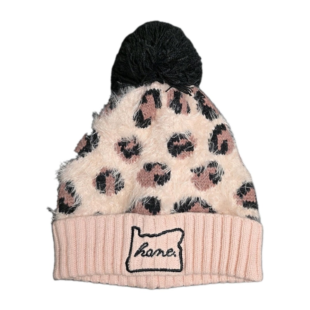 Home Free YOUTH Pink Cheetah Oregon Beanie Hat